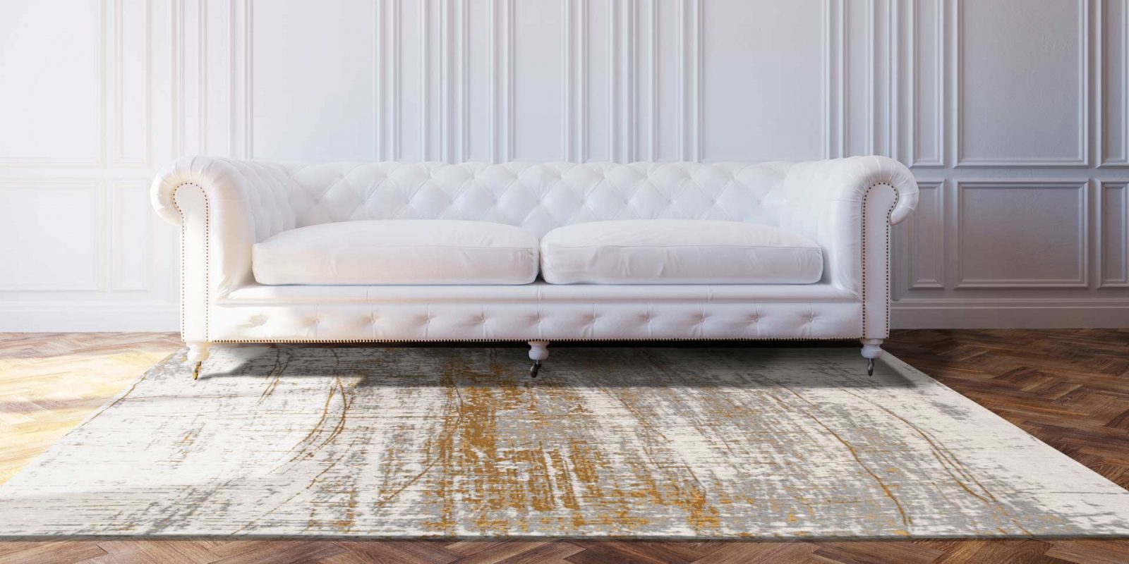 teppiche online Louis De Poortere Mad Men Columbus Gold LX8419