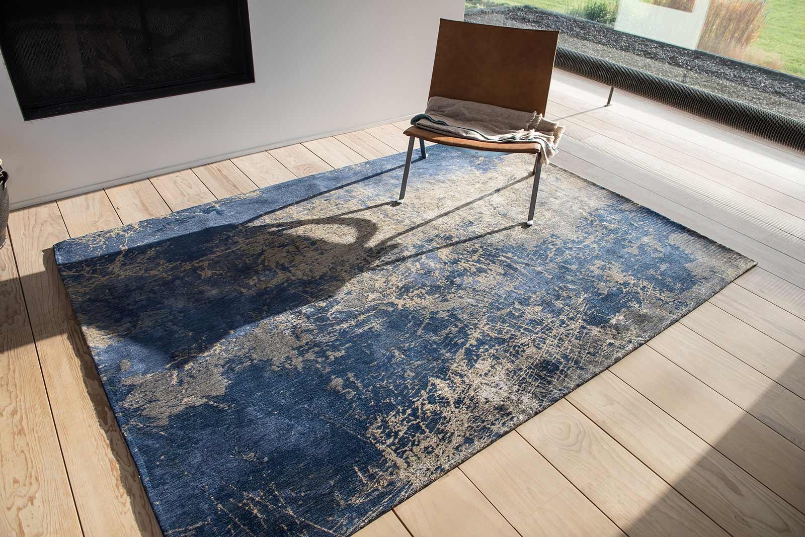 teppich Louis De Poortere LX8629 Mad Men Cracks Abyss Blue interior 2