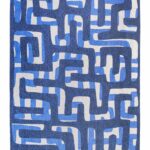 Louis De Poortere teppich Craft Kuba 9336 Ultramarine
