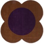 Orla Kiely Flower Spot Chestnut Violet 158401 A