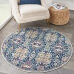 Nourison Teppich Ankara Global ANR16 NVMTC NAVY MULTICOLOR 4xRND 099446855763 interior 1