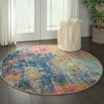 Nourison Teppich Celestial CES09 BLYEL BLUE YELLOW 5XRND 099446482730 interior 3