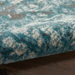 Nourison Teppich Maxell MAE08 IVTL IVORY TEAL 5X7 099446880222 TX01
