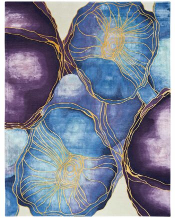Nourison Teppich Prismatic PRS32 BLGLD BLUE GOLD 4x6 099446135179
