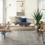 Nourison Teppich Starry Nights STN10 GRYNV GREY NAVY 5x7 099446797285 interior 3
