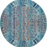 Nourison Teppich Vintage Kashan VKA02 BLUE 6xRND 099446455338 C