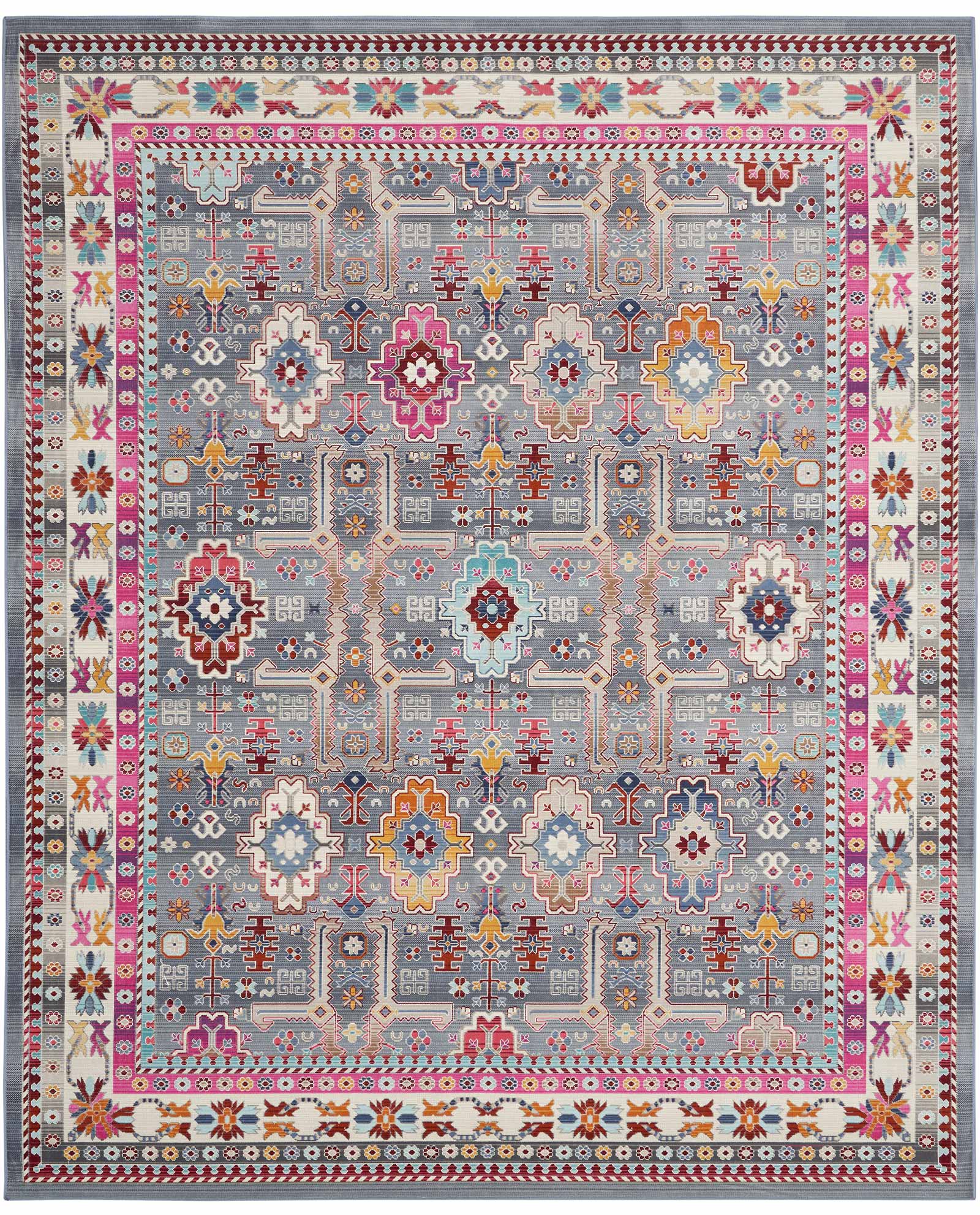 Nourison Teppich Vintage Kashan VKA05 GYMTC GREY MULTICOLOR 8x10 099446811851