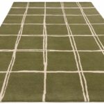 Asiatic Teppich Albany Grid Olive 1