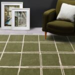 Asiatic Teppich Albany Grid Olive interior square