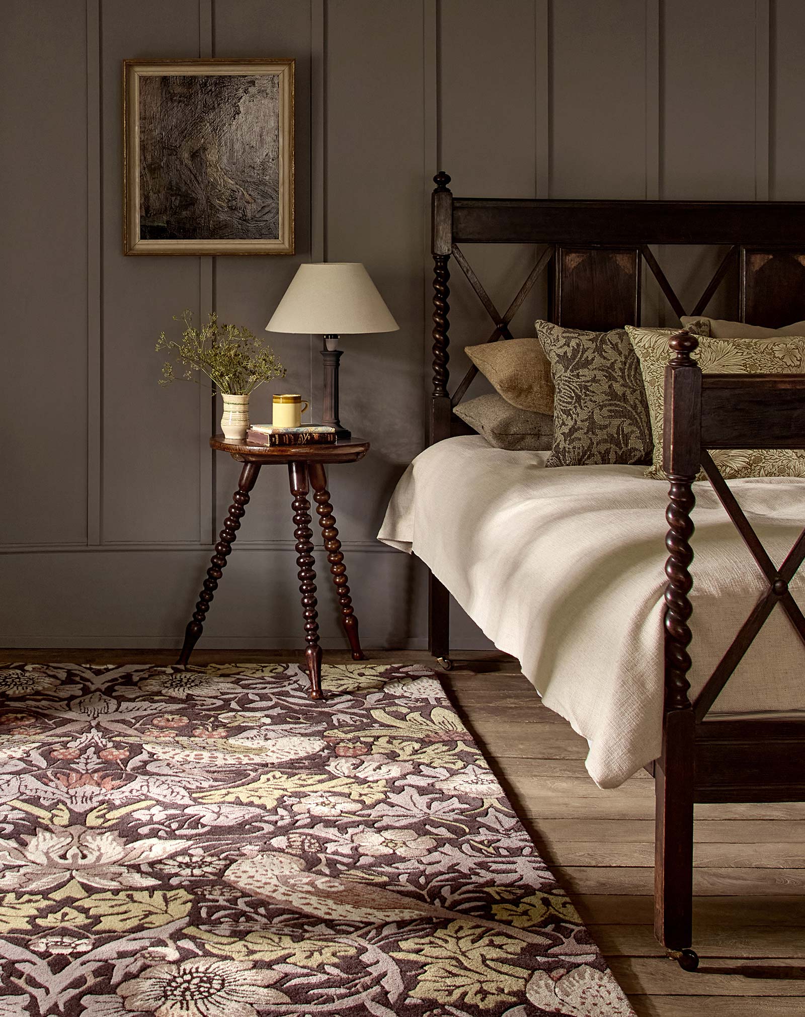 Morris Co Strawberry Thief Grape 027705 interior AA