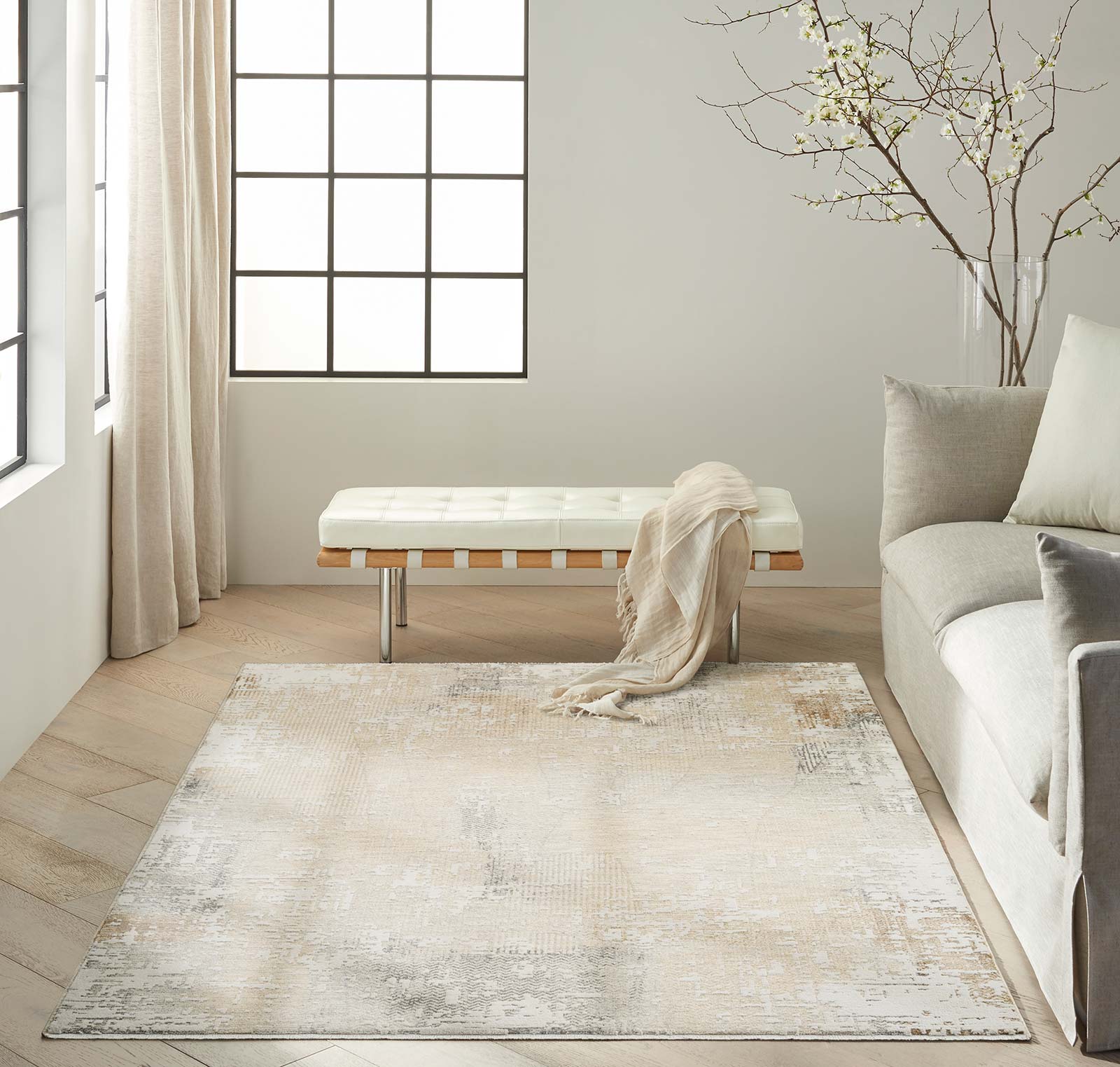 Calvin Klein Teppich Summit CK078 SUM05 CRMIV CREAM IVORY 5x8 841491143377 interior 3