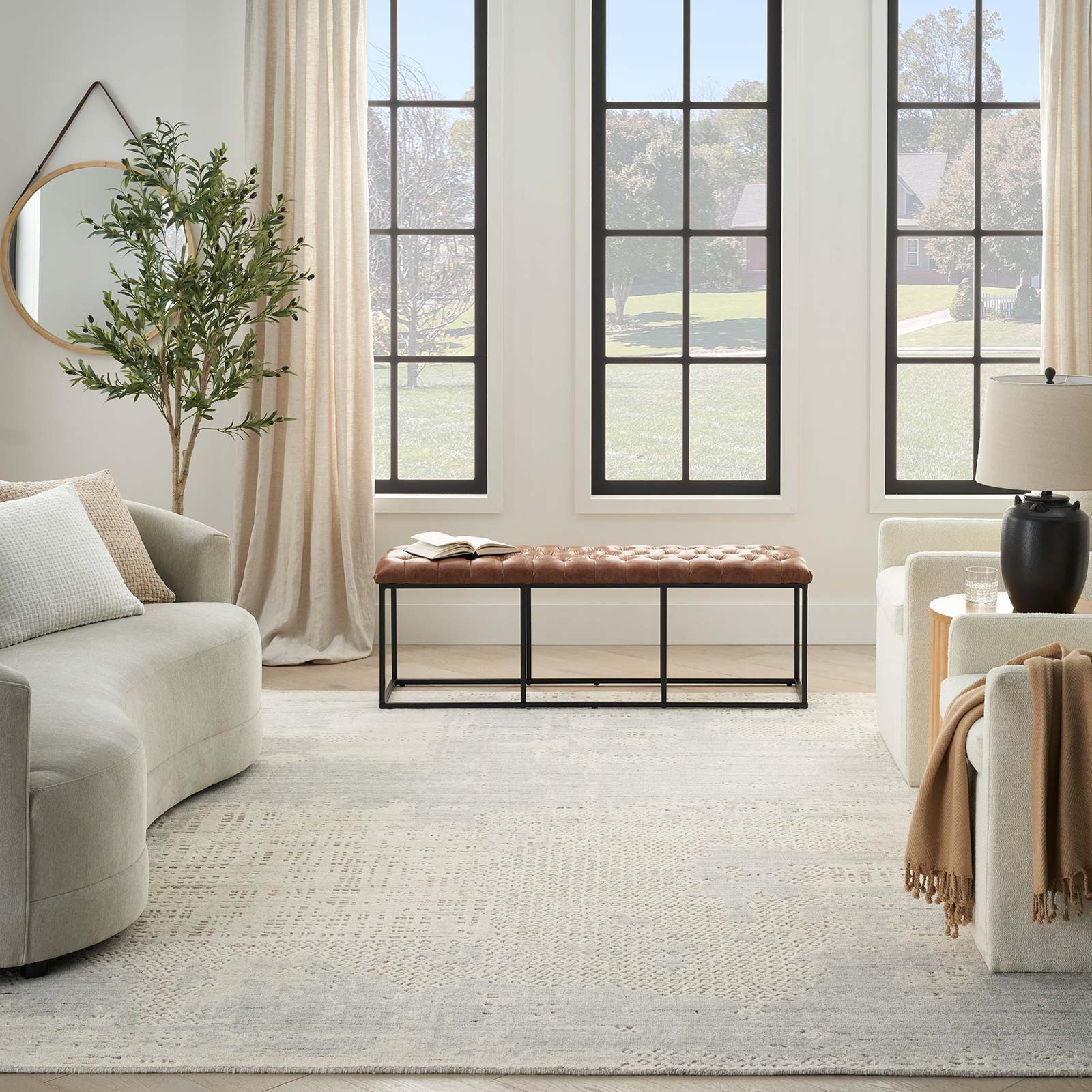 Nourison Teppich Harmony HAY04 IVGRY IVORY GREY 8x10 099446936295 interior 3