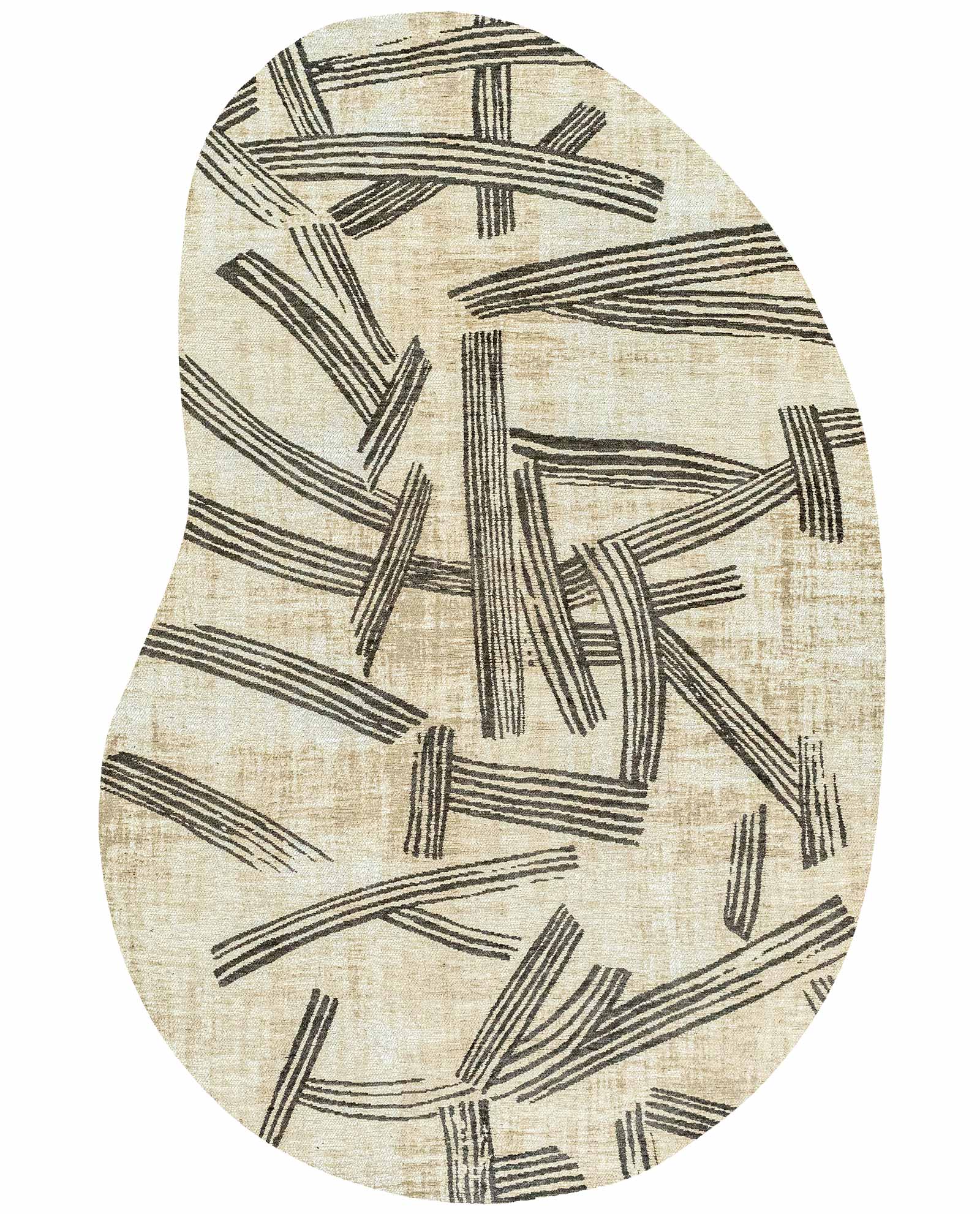 Louis De Poortere teppich Meditation 2067 Kanji Slate peanut 1